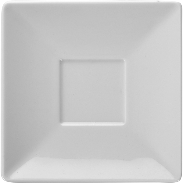 Блюдце квадратное «Классик»; материал: фарфор; длина=14, ширина=14 см.; белый