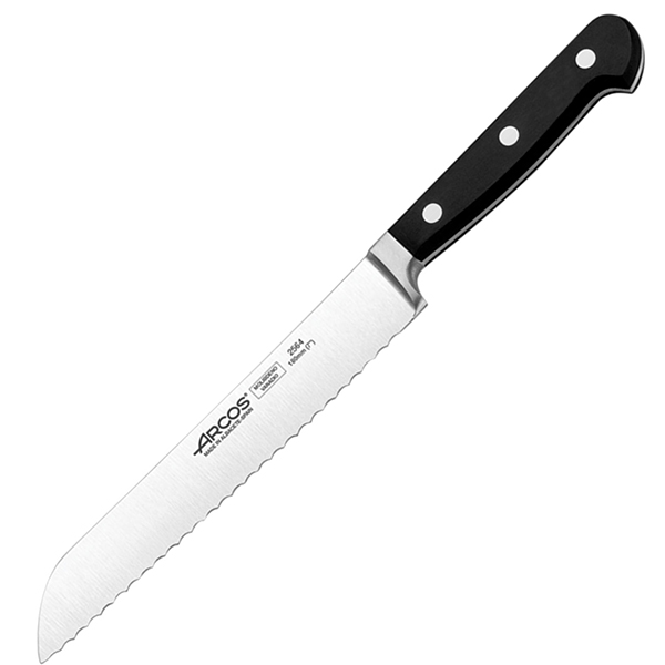 Нож для хлеба «Класика»; сталь нержавеющая,полиоксиметилен; L=18см