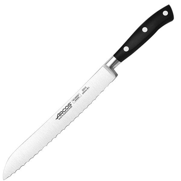 Нож для хлеба «Ривьера»; сталь нержавеющая, полиоксиметилен; L=20см