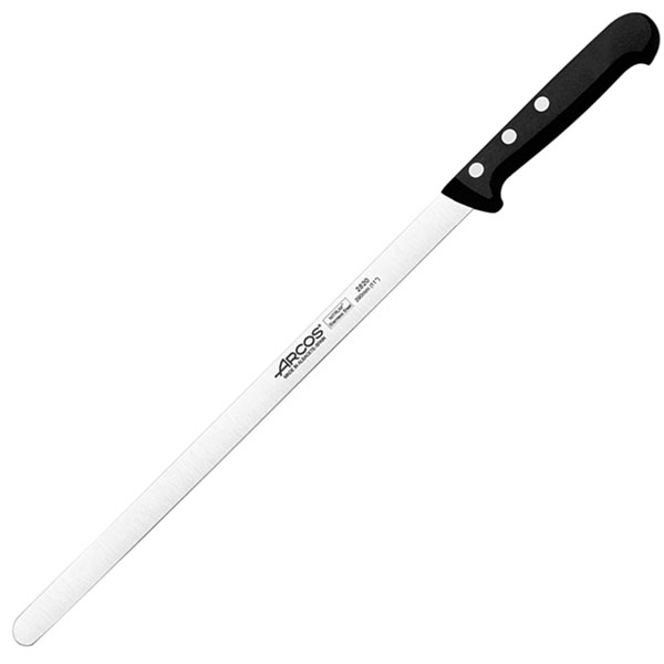 Нож для окорока «Универсал»; сталь нержавеющая,полиоксиметилен; L=410/290,B=16мм; черный