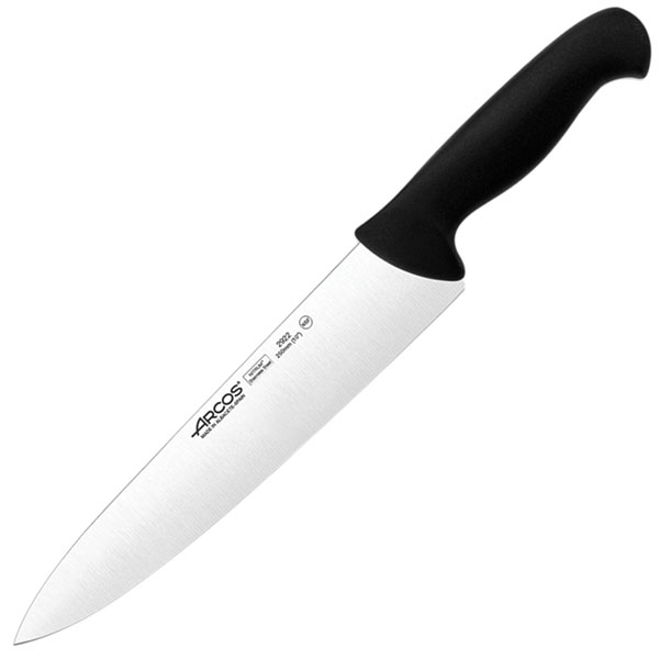 Нож поварской «2900»; сталь нержавеющая,полипропилен; L=25см; черный