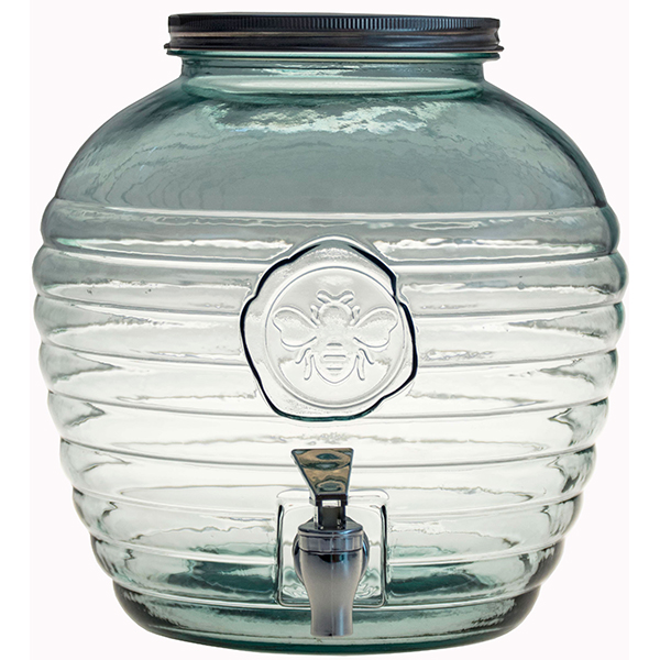 Лимонадник (банка-емкость с краном) с крышкой; стекло; 8л; H=24см; прозрачный