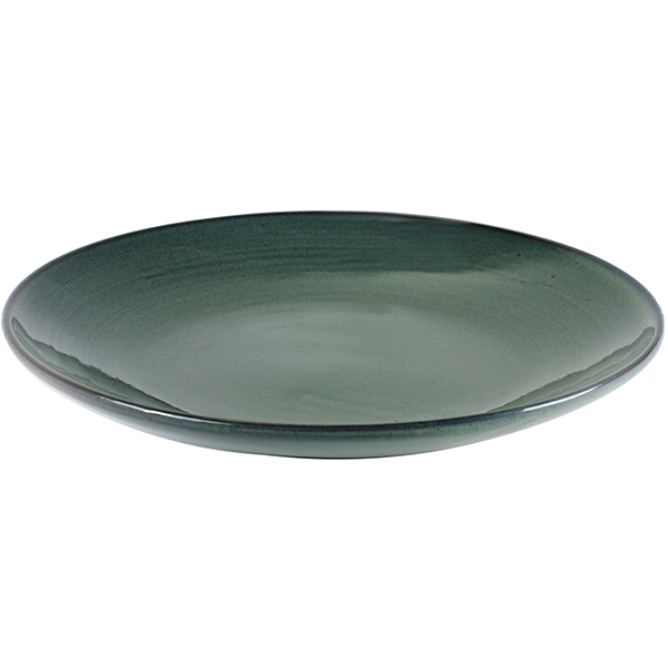 Тарелка «Аква»; керамика; D=285,H=45мм; серый