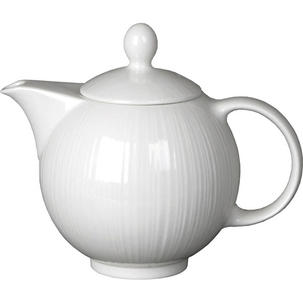 Чайник «Спайро»; материал: фарфор; 475 мл; диаметр=46, высота=45, длина=160, ширина=105 мм; белый