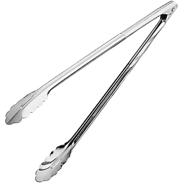 Щипцы для гриля; сталь нержавеющая; длина=300, ширина=35 мм; металлический