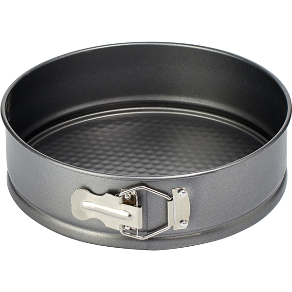 Форма кондитерская; сталь, антипригарное покрытие; диаметр=26, высота=6.5 см.; цвет: черный,металлический