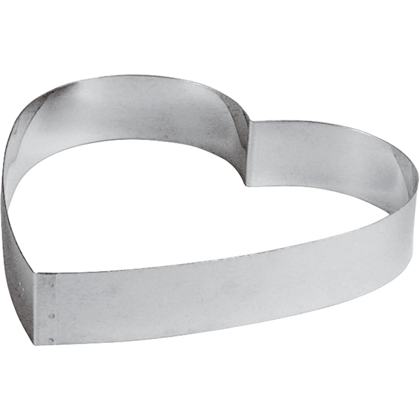 Форма кондитерская «Сердце»; сталь нержавеющая; диаметр=20, высота=4 см.; металлический