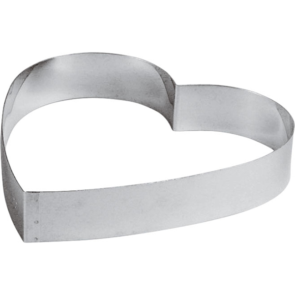 Форма кондитерская «Сердце»; сталь нержавеющая; диаметр=18, высота=4 см.; металлический