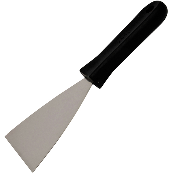 Лопатка кухонная треугольная  пластик, сталь нержавеющая  длина=25.5/13, ширина=10 см. ILSA