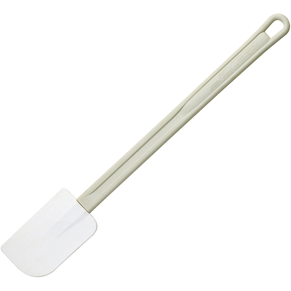 Лопатка кухонная; пластик,материал: силикон; длина=47/12, ширина=7 см.; серый, белый