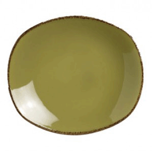 Тарелка мелкая овальная «Террамеса олива»  материал: фарфор  высота=2, длина=15, ширина=13 см. Steelite
