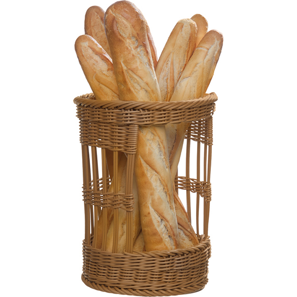 Корзина плетеная для хлеба  полипропилен  диаметр=28/30, высота=38 см. APS