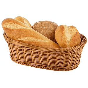 Корзина плетеная для хлеба овальное  полипропилен  высота=8.5, длина=28.5, ширина=17 см. APS