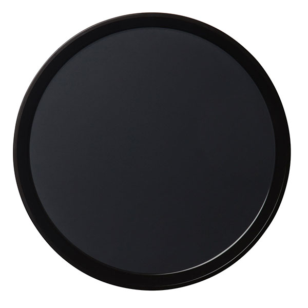 Поднос; прорезиненный; диаметр=260, высота=25 мм; цвет: черный