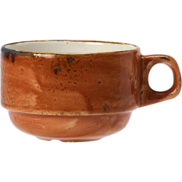 Чашка чайная «Крафт»; материал: фарфор; 225 мл; диаметр=8, высота=6, длина=11 см.; терракот