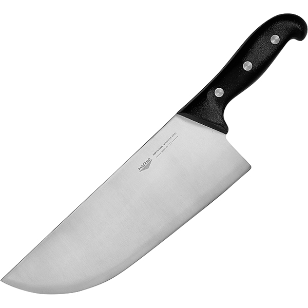 Нож для рубки костей; сталь, пластик; длина=44.5/28, ширина=9.5 см.; цвет: черный