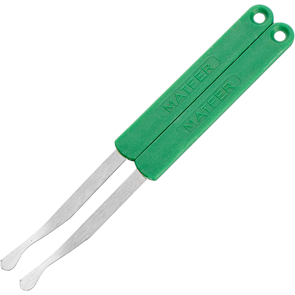 Набор кондитерских ножей (2 штуки); пластик; длина=145/60, ширина=60 мм; зеленый