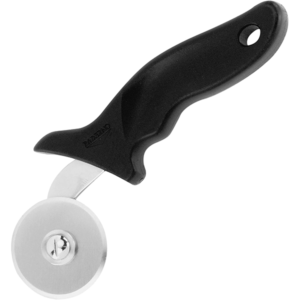 Нож роликовый для теста; пластик, сталь нержавеющая; диаметр=55, высота=55 мм; цвет: черный,металлический