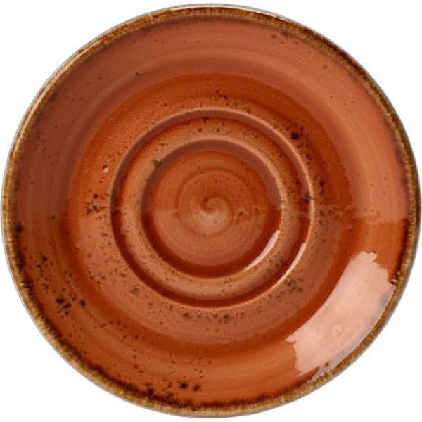 Блюдце «Крафт»; материал: фарфор; диаметр=14 см.; терракот