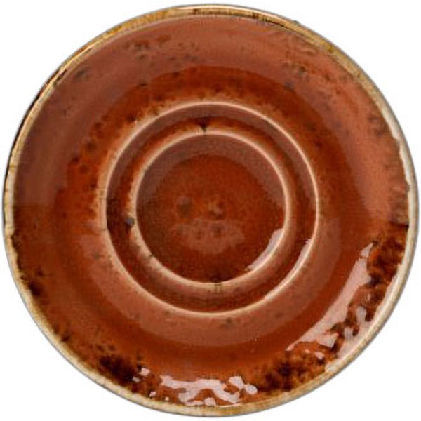 Блюдце «Крафт»; материал: фарфор; диаметр=11 см.; терракот