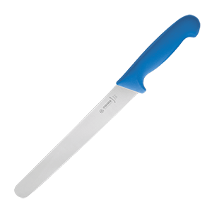 Нож для тонкой нарезки; сталь нержавеющая,пластик; длина=25 см.; синий
