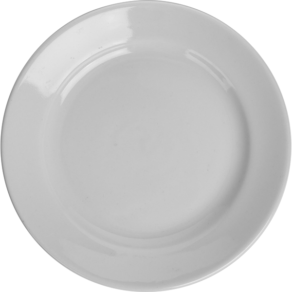 Тарелка мелкая ровный край; материал: фарфор; диаметр=175, высота=25 мм; белый