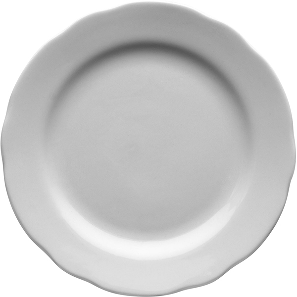 Тарелка мелкая фигурный край; материал: фарфор; диаметр=175, высота=23 мм; белый