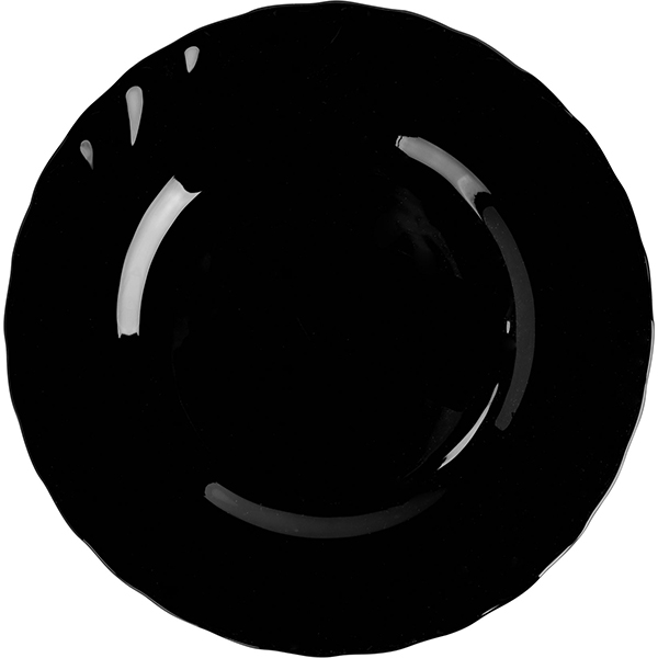 Тарелка «Трианон»; стекло; диаметр=19.5 см.; цвет: черный