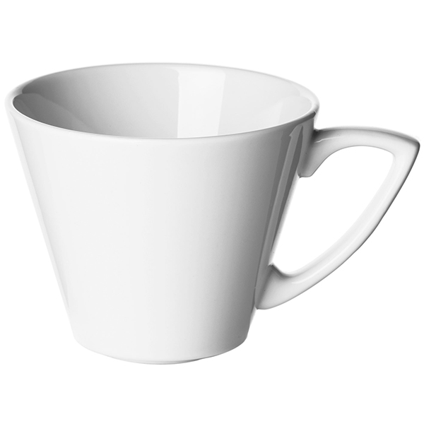 Чашка чайная «Монако Вайт»; материал: фарфор; 340 мл; диаметр=11, высота=9.3, длина=14.3 см.; белый