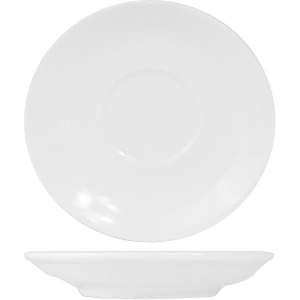 Блюдце «Кунстверк»; материал: фарфор; диаметр=14 см.; белый