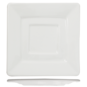 Блюдце квадратное «Кунстверк»; материал: фарфор; длина=10.2, ширина=10.1 см.; белый