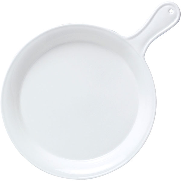 Сковорода для запекания «Симплисити Вайт»; материал: фарфор; диаметр=255, высота=33, длина=355 мм; белый