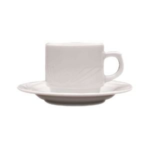 Чашка кофейная «Аркадия»; материал: фарфор; 100 мл; диаметр=6, высота=5.5, ширина=8.5 см.; белый