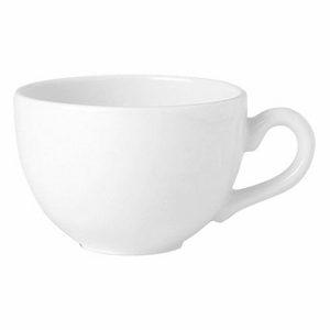 Чашка чайная «Симплисити Вайт»; материал: фарфор; 340 мл; диаметр=10, высота=7, длина=13 см.; белый