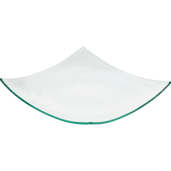 Салатник «Матиз»; стекло; 550 мл; высота=25, длина=290, ширина=290 мм; прозрачный,зеленый