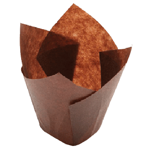 Тарталетки «Тюльпан» (300 штук); бумага; диаметр=35, высота=60 мм; коричневый