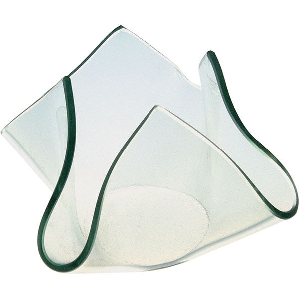 Подсвечник «Флауэ»; стекло; диаметр=50, высота=72, ширина=122 мм; прозрачный