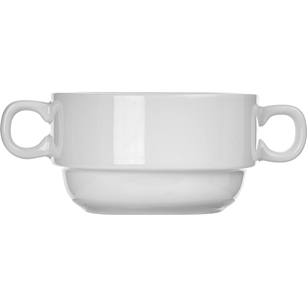 Супница, Бульонница (бульонная чашка) «Акапулько»; материал: фарфор; 300 мл; диаметр=10.5, высота=6 см.; белый