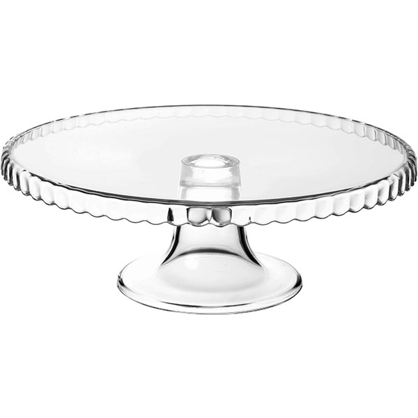 Подставка для торта (бортик вниз) «Патиссери»; стекло; диаметр=28, высота=9 см.; прозрачный