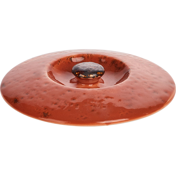 Крышка для бульонной чашки (1133 B828) «Крафт»; материал: фарфор; диаметр=12 см.; терракот