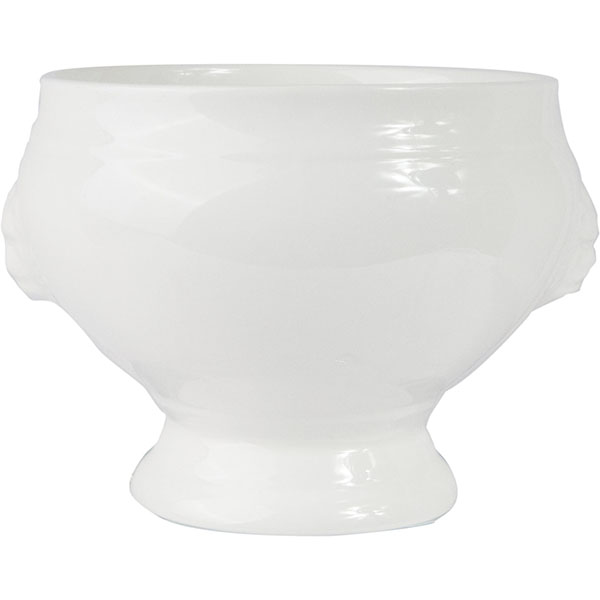 Супница, Бульонница (бульонная чашка) «Лион»; материал: фарфор; 400 мл; диаметр=10, высота=13, ширина=12 см.; белый
