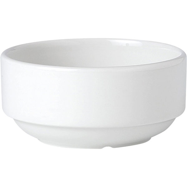 Супница, Бульонница (бульонная чашка) без ручек «Симплисити Вайт»; материал: фарфор; 285 мл; диаметр=11, высота=6 см.; белый