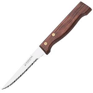 Нож для стейка; сталь нержавеющая, дерево; длина=10.5 см.