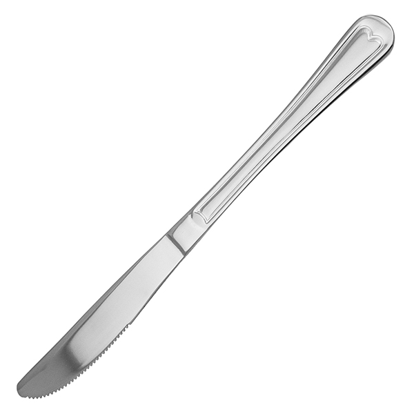 Нож столовый «Суперга»; сталь нержавеющая; длина=22/11, ширина=1 см.; металлический