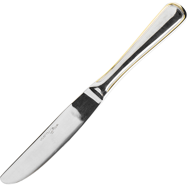 Нож десертный «Ансер Голд»; сталь нержавеющая; длина=210/110, ширина=4 мм; металлический,цвет: золотой