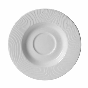 Блюдце «Оптик»; материал: фарфор; диаметр=11.6, высота=1.6 см.; белый