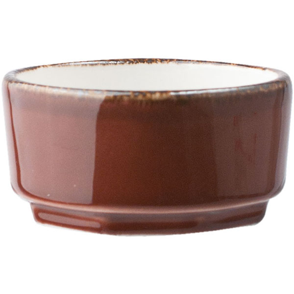 Соусник «Террамеса мокка»; материал: фарфор; 50 мл; диаметр=60, высота=33 мм; темно-коричневая