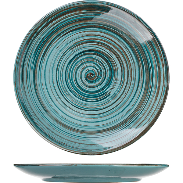 Тарелка  мелкая «Скандинавия»; керамика; D=22,H=2см; голубой