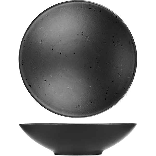 Тарелка «Оникс»;  керамика;  D=21см; черный