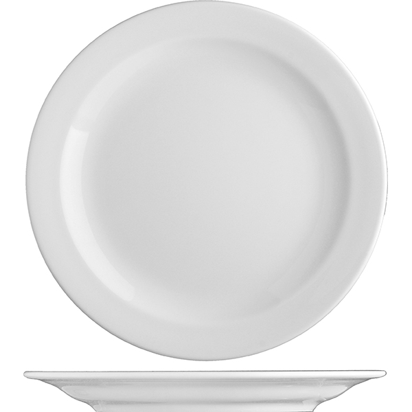 Блюдо круглое «Прага»; материал: фарфор; диаметр=31, высота=3.5 см.; белый